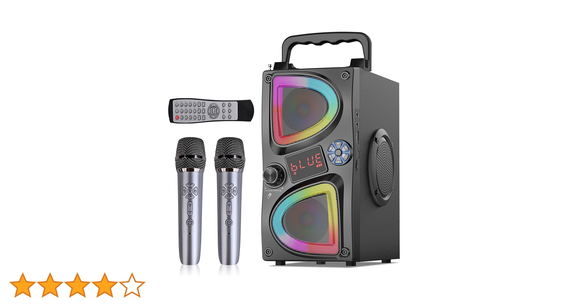 03▢ Free! series CREATION NA0212-1 Karaoke Machine for Kids Adults, Portable Bluetooth Mini